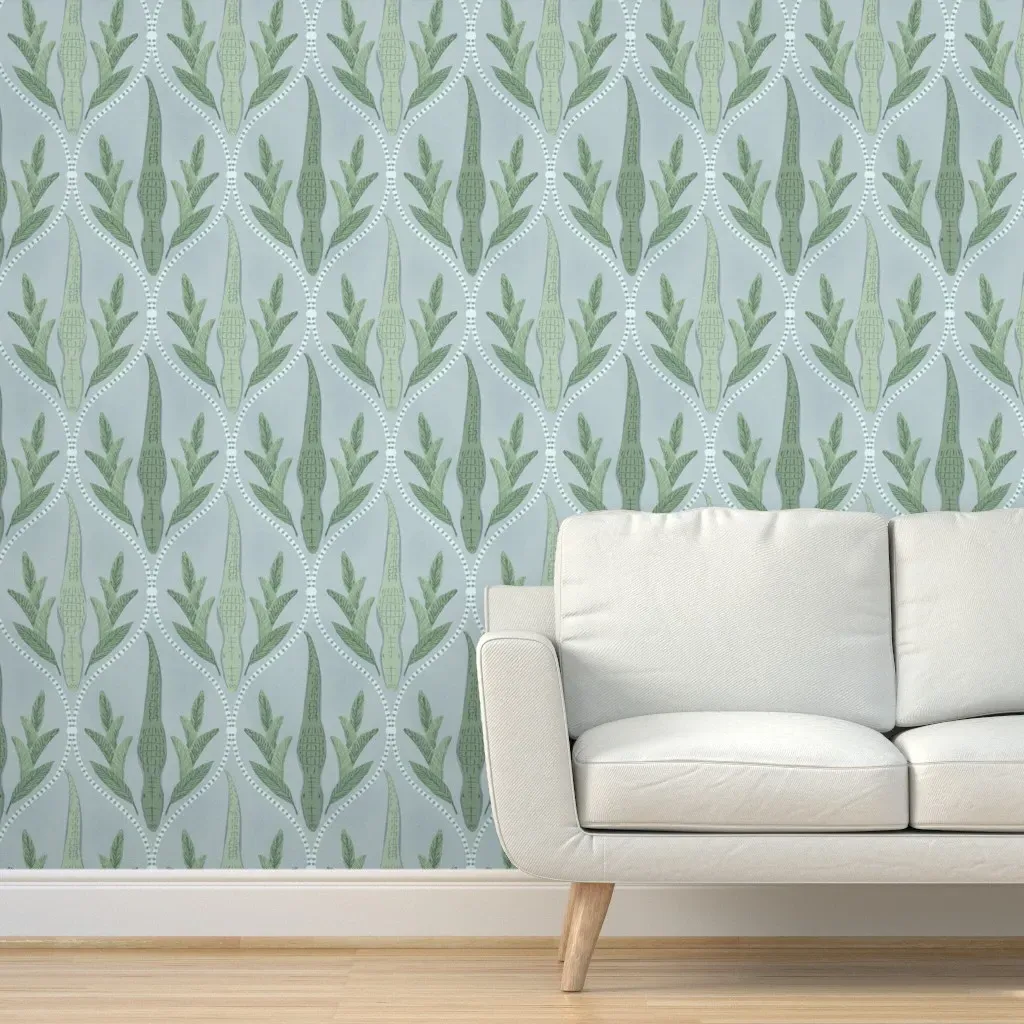 Gator Grace Peel and Stick Wallpaper - Sage Green product