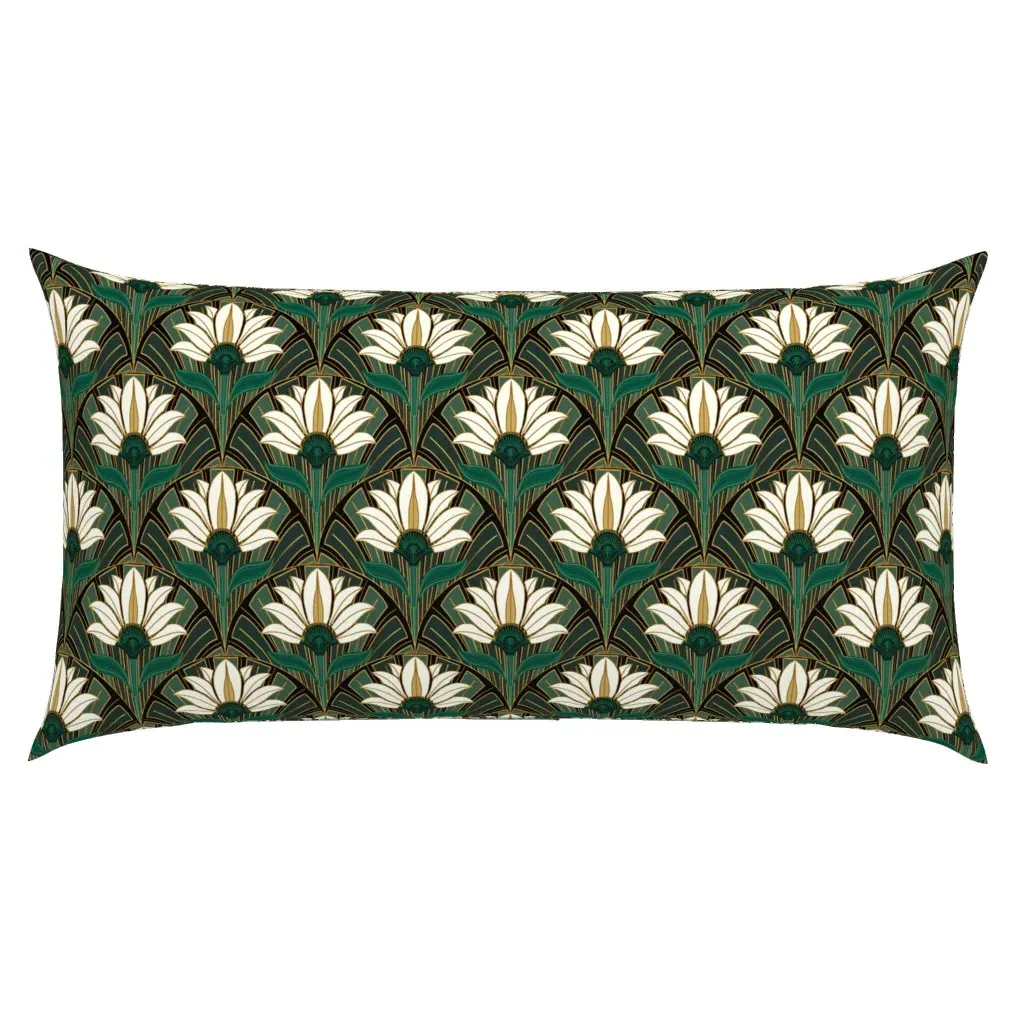 Gatsby Garden Art Deco King Pillow Sham - White product