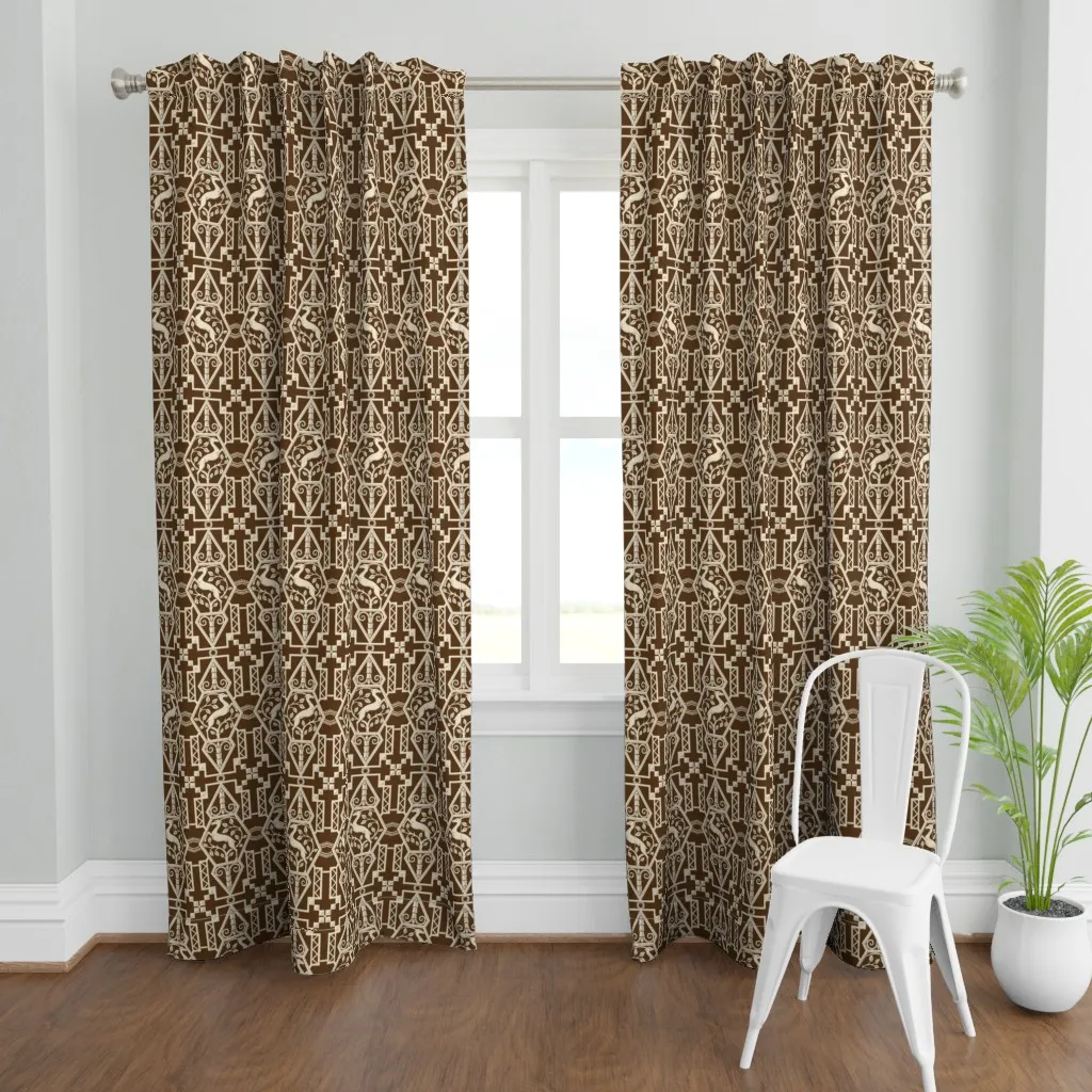 Gazelle Moderne 1A Curtain Panel - Brown product