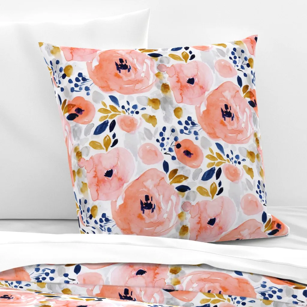 Genevieve Floral Euro Pillow Sham - Pink product