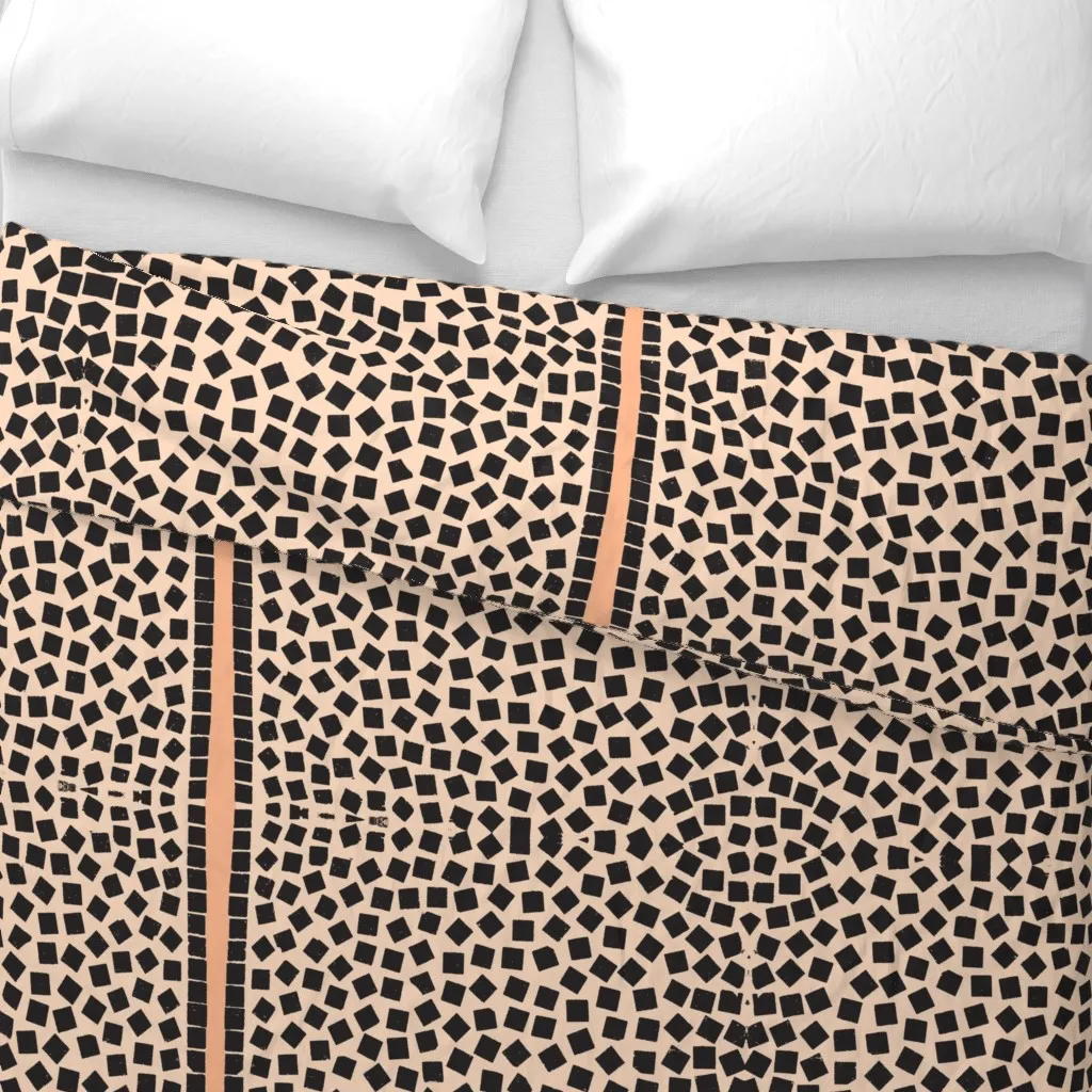 Gentle Does It Larger Duvet Cover - Black alternate view