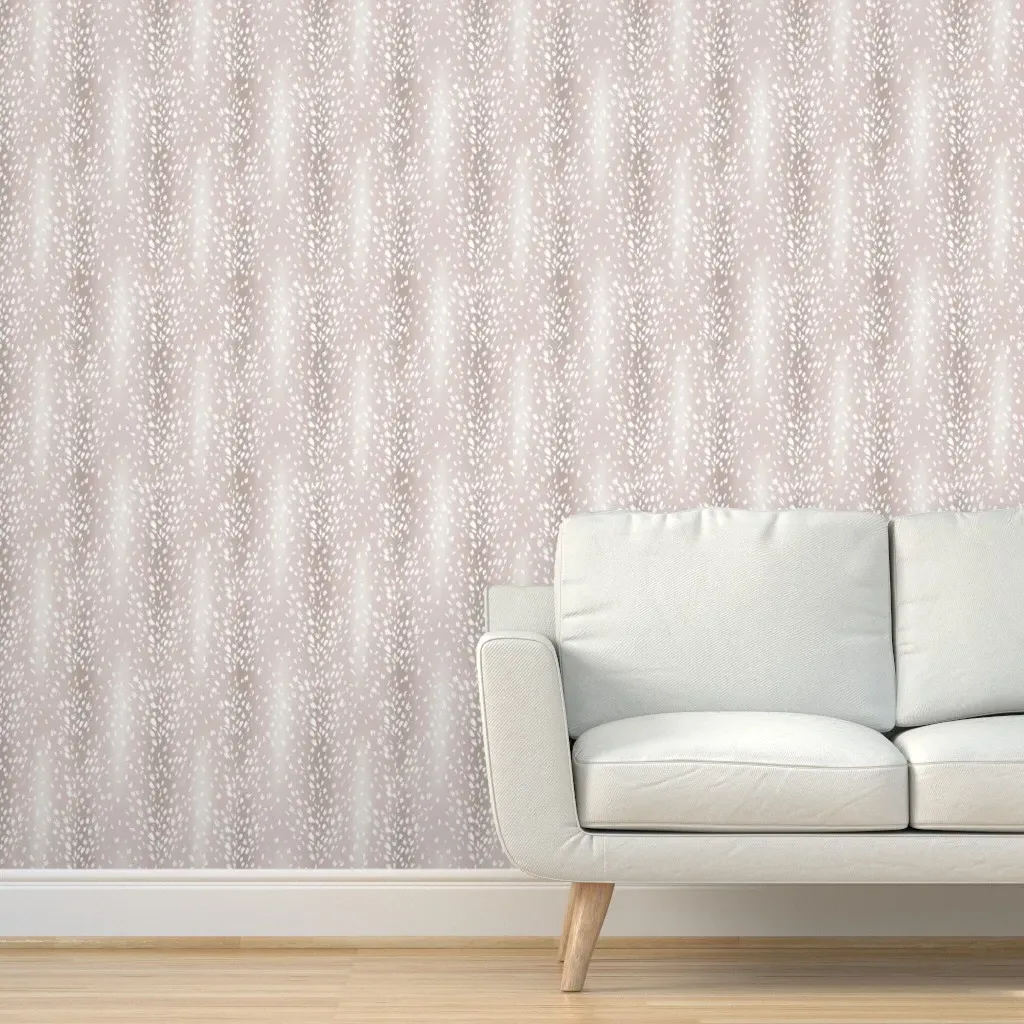 Gentle Fawn Deer Hyde Skin Peel and Stick Wallpaper - Gray, Beige product