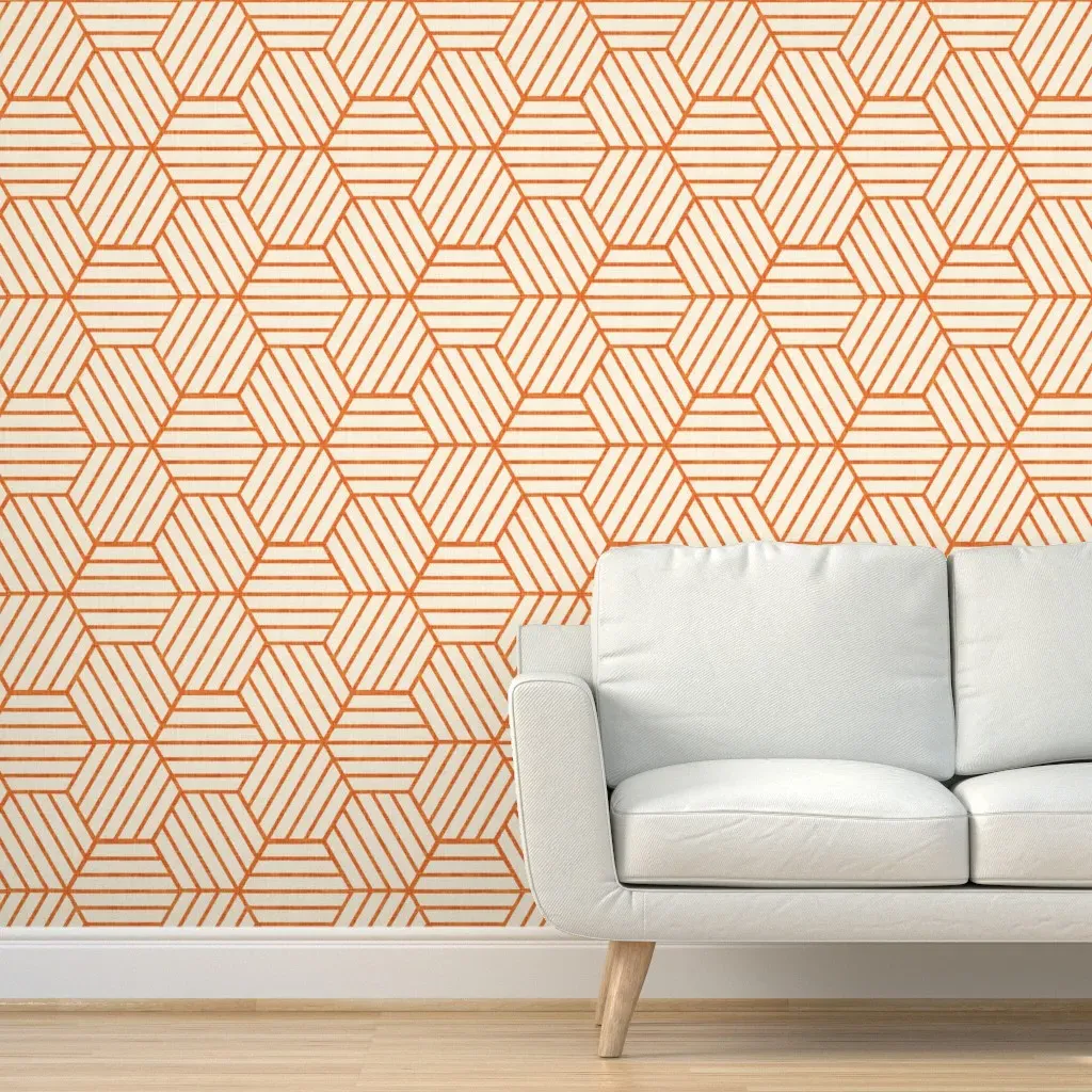 Geo Honey Combo Peel and Stick Wallpaper - Orange product