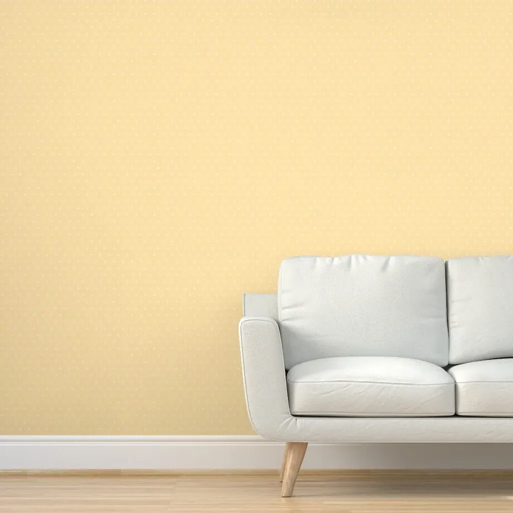 Geometric Crosses & Dots Peel and Stick Wallpaper - Pale Yellow product