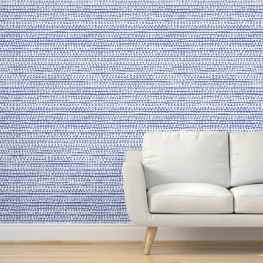 Geometric Dot Stripe Peel and Stick Wallpaper - Periwinkle product
