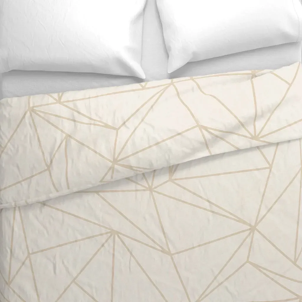 Geometric Duvet Cover - Beige alternate view