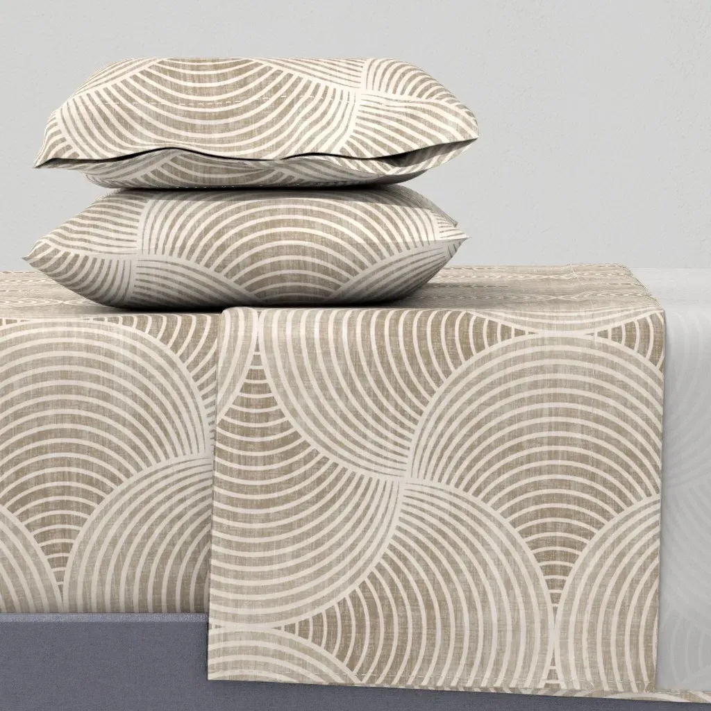Geometric Grace King Size Sheet Set - Beige product