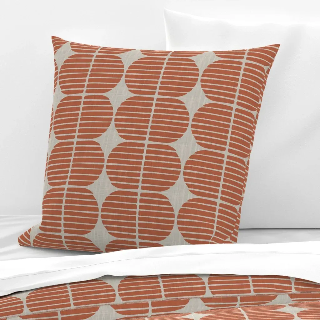Geometric Oval Capsule Euro Pillow Sham - Burnt Orange product