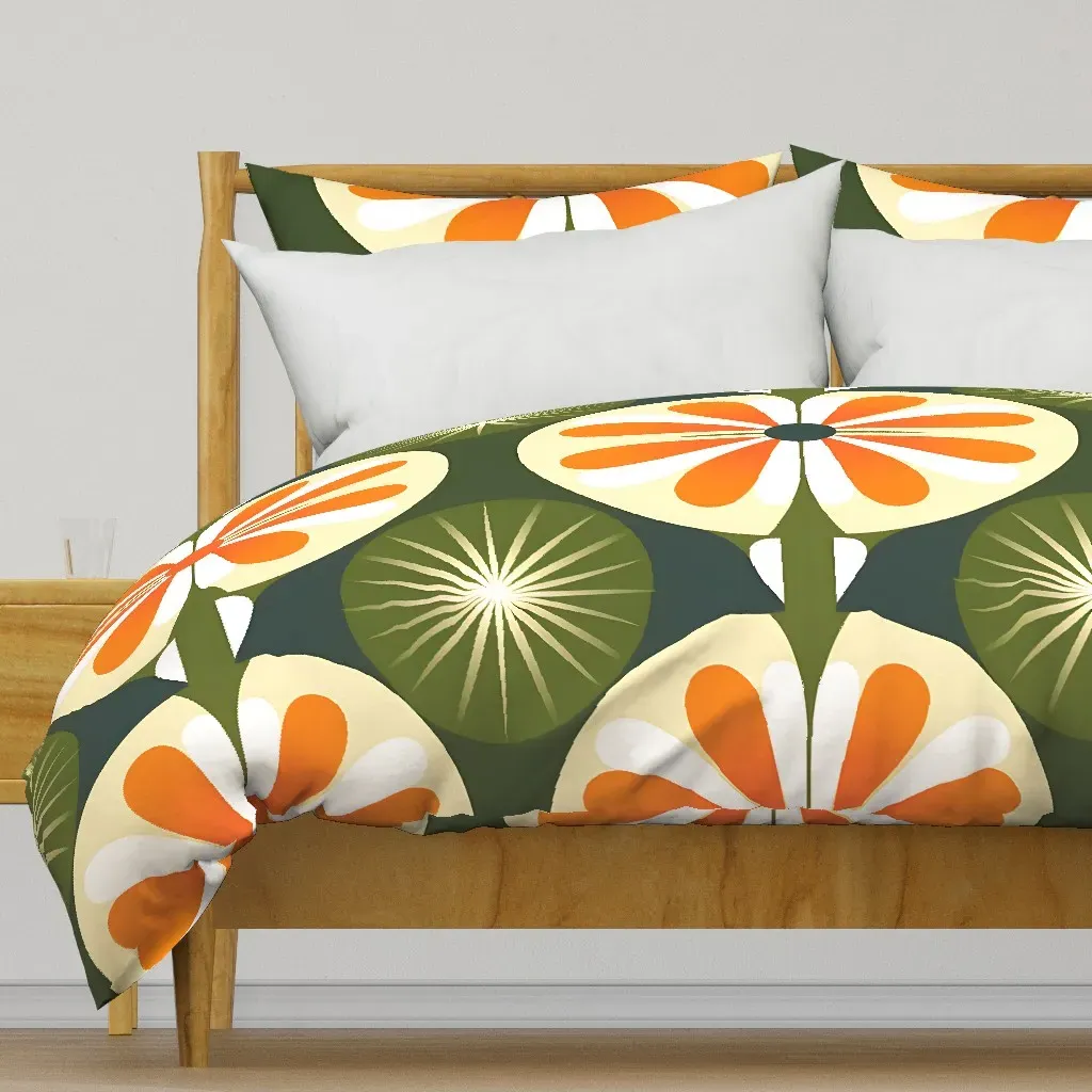 Geometric Retro 23 Duvet Cover - Orange product
