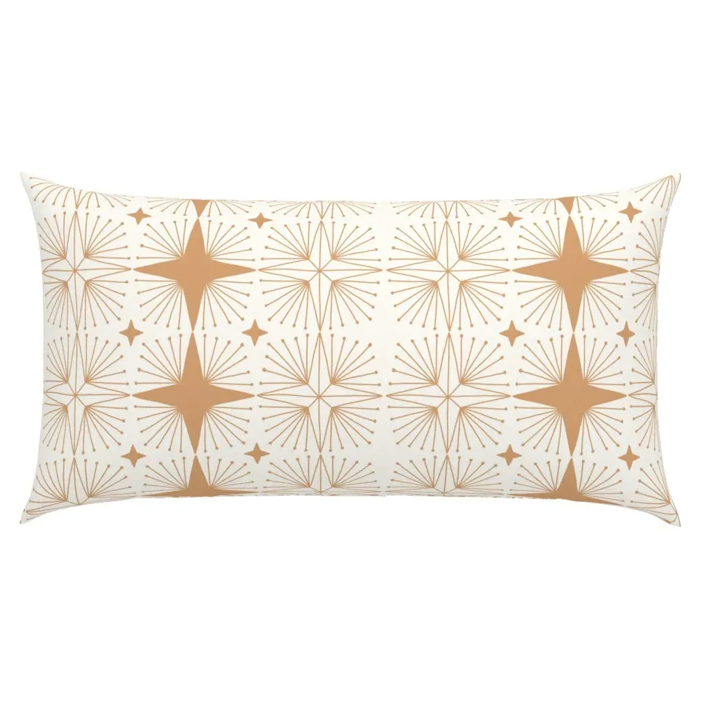 Geometric Stars King Pillow Sham - Tan product