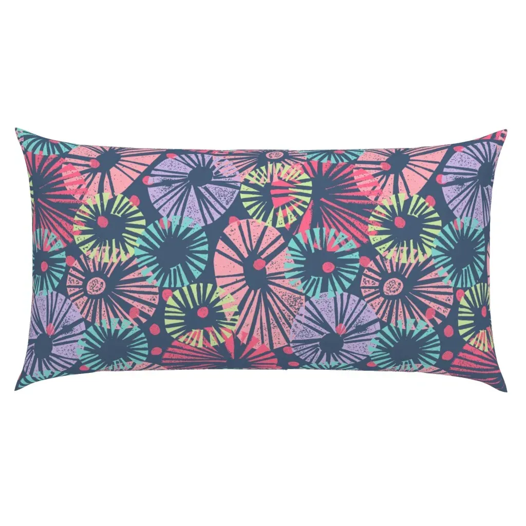 Geometric Sunburst King Pillow Sham - Dusty Rose product