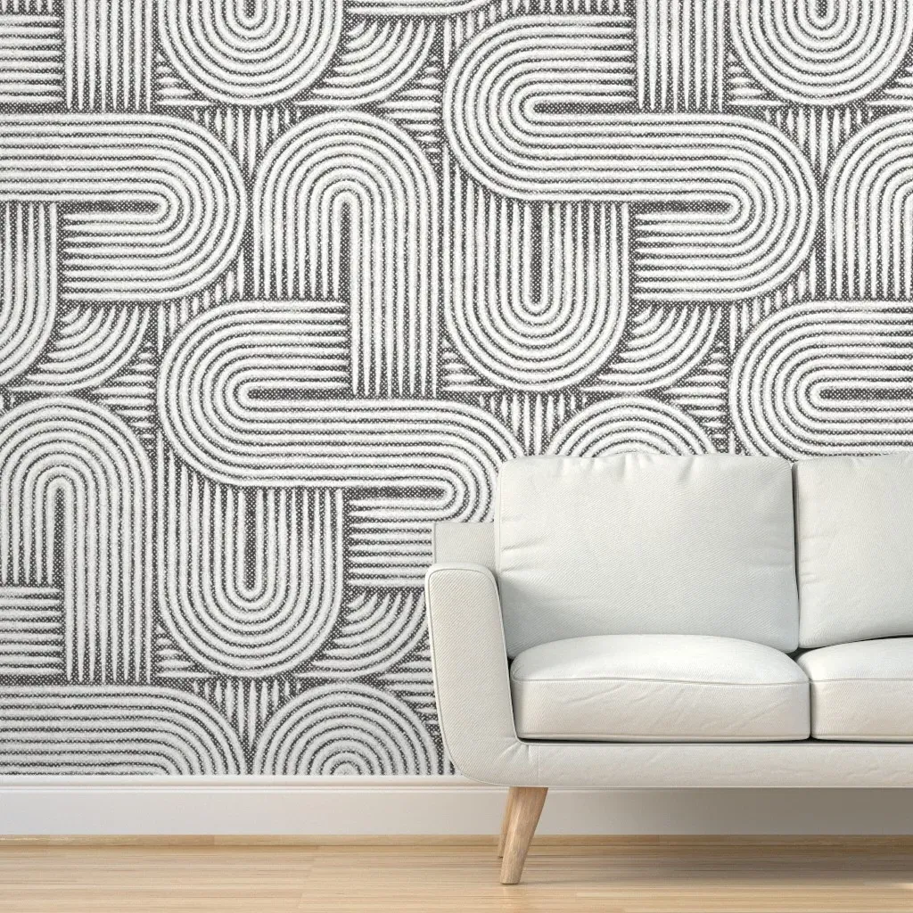 Geometric Zen Garden Peel and Stick Wallpaper - Taupe product