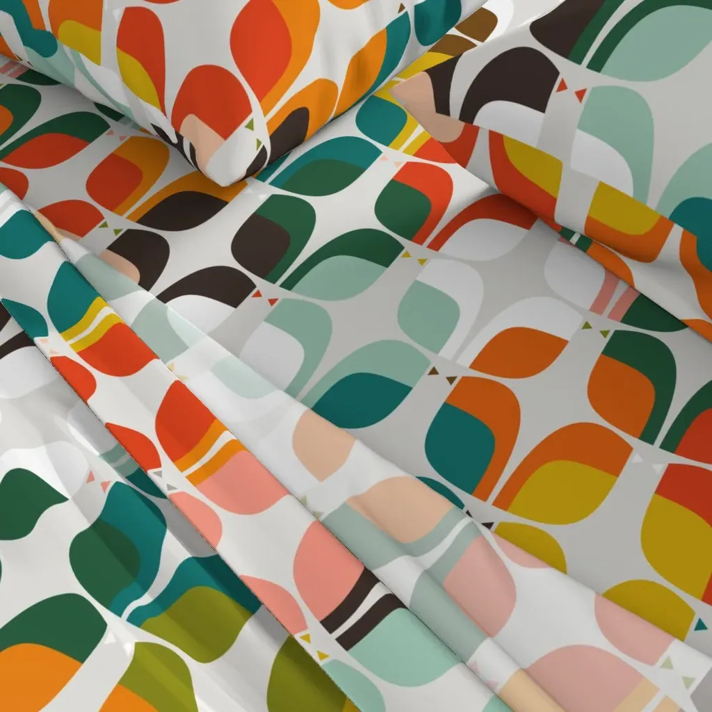 Geometry Of Love Birds Full Sheet Set - Orange alternate view