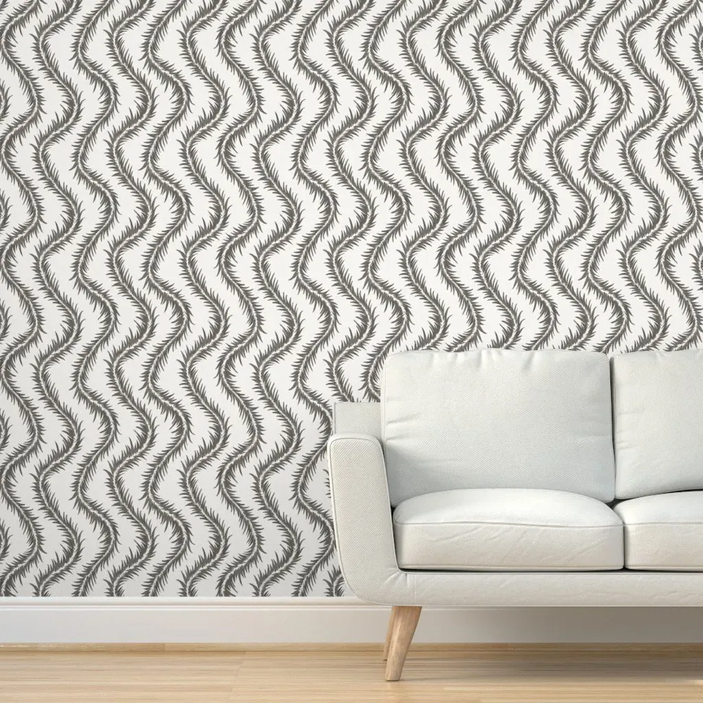 George Stripe Peel and Stick Wallpaper - Dark Gray, Cream product