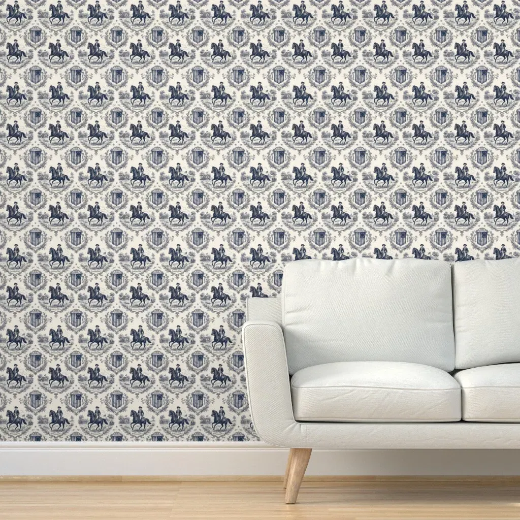 George Washington Liberty And Union Peel and Stick Wallpaper - Navy Blue product