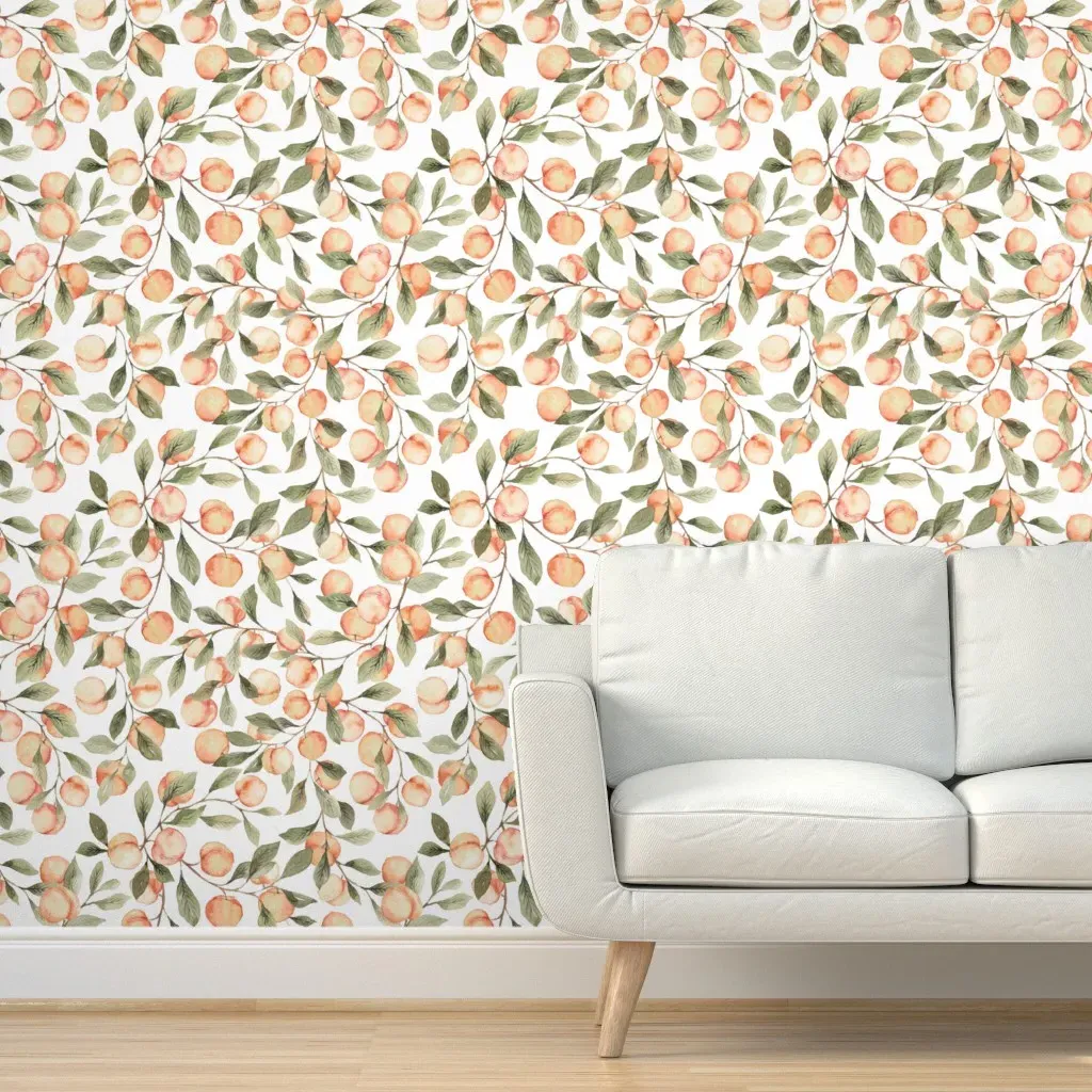 Georgia Peaches Peel and Stick Wallpaper - Peach product