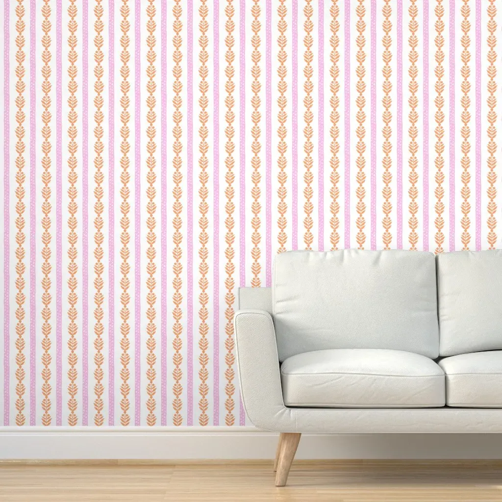 Georgiana Happy Peel and Stick Wallpaper - Orange Pink product