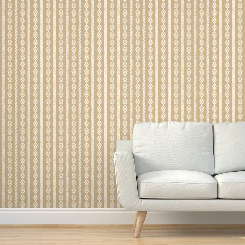 Georgiana Peel and Stick Wallpaper - Cream on Wilmington Tan product