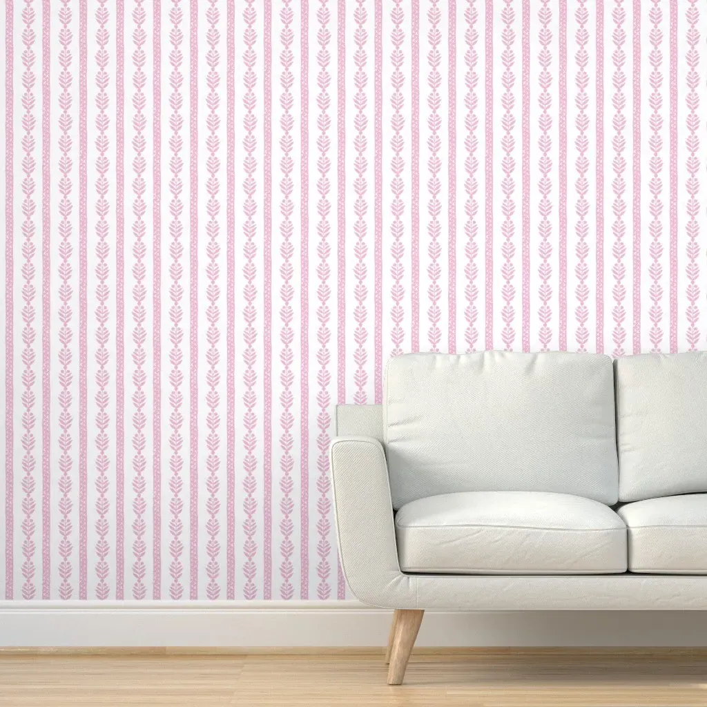 Georgiana Peel and Stick Wallpaper - Pink, White product