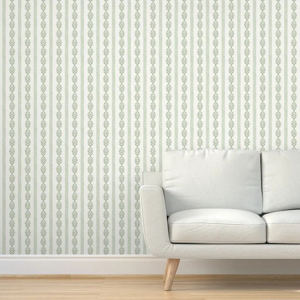 Georgiana Peel and Stick Wallpaper Removable - Quiet Green product