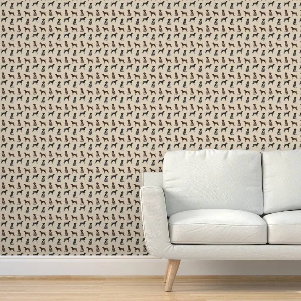 German Shorthaired Pointer Peel and Stick Wallpaper - Black and White product