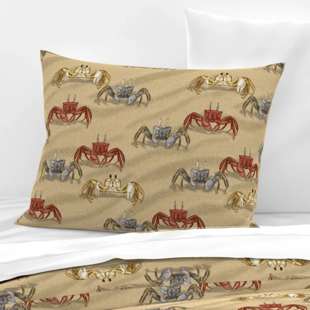 Ghost Crabs Standard Knife Edge Cushion Cover - Red, Cotton Sateen product