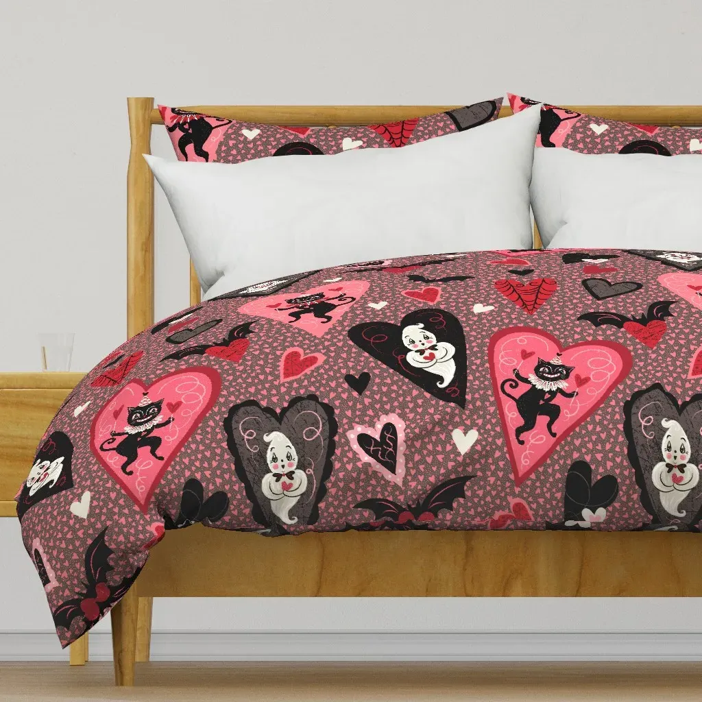 Giant Valoween Spooks Duvet Cover - Pink, Gray product