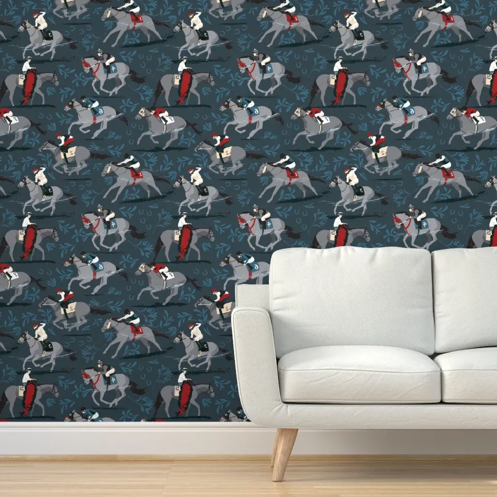 Giddyup Peel and Stick Wallpaper - Dark Blue product