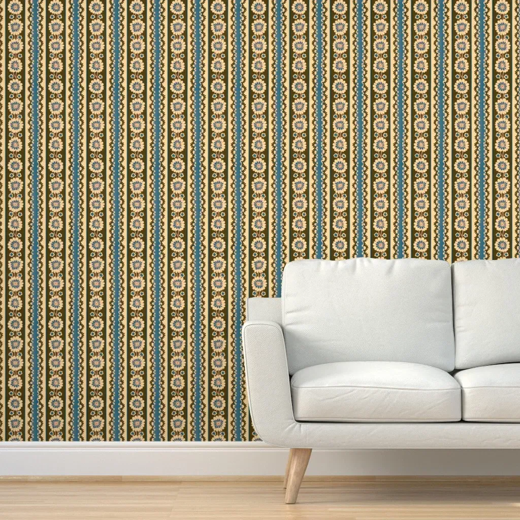 Gidget Stripe Peel and Stick Wallpaper - Ocean Brown product