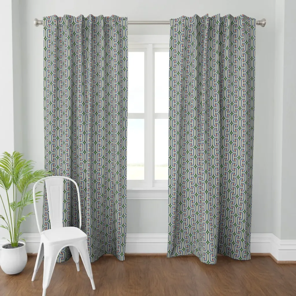 Gigi Chain MCM Brunswick Curtain Panel - Blue product