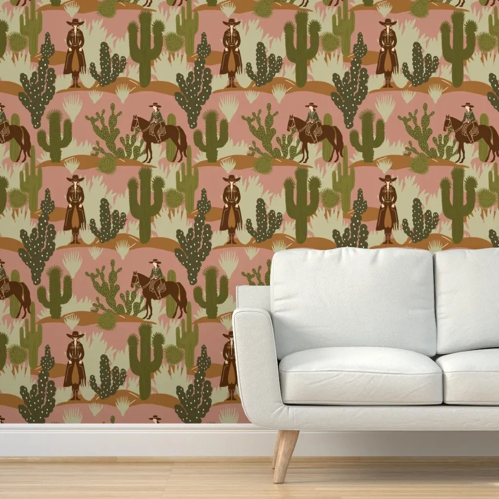 Gigi Desert Peel and Stick Wallpaper - Dusty Rose product