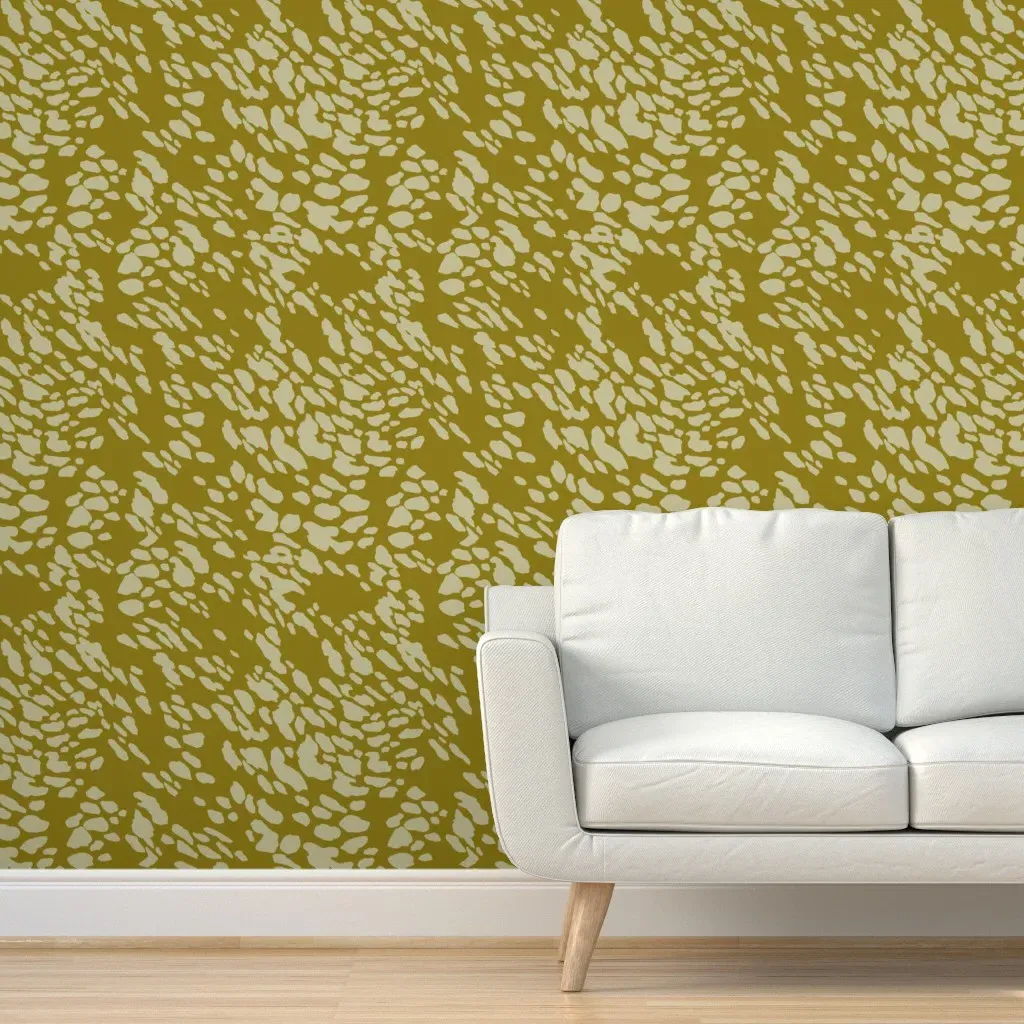 Gigi Spotted Peel and Stick Wallpaper - Olive Green product