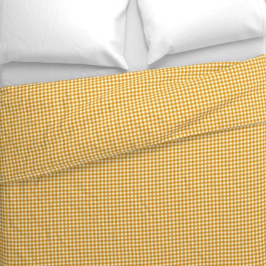 Gingham Check Duvet Cover - Orange alternate view
