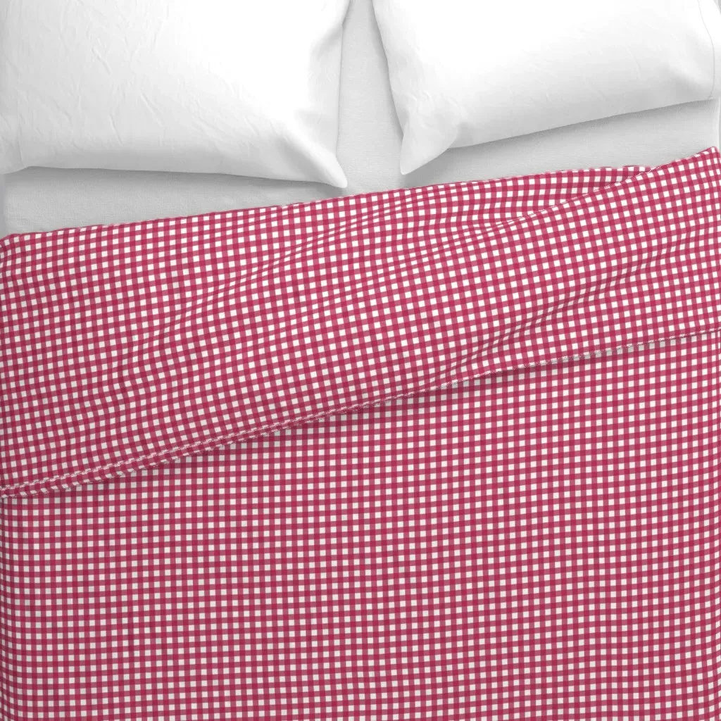 Gingham Duvet Cover - Red alternate view