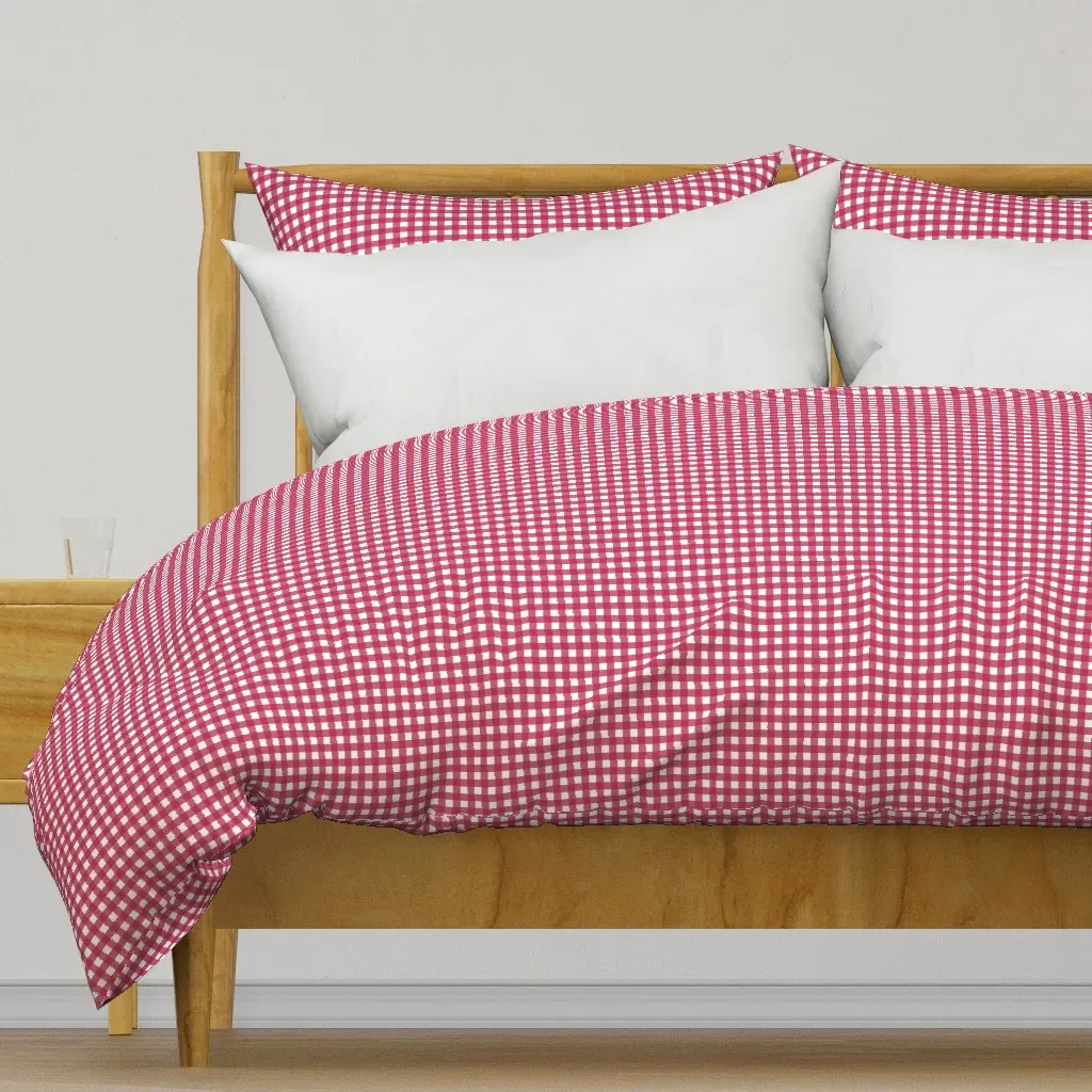 Gingham Duvet Cover - Red product