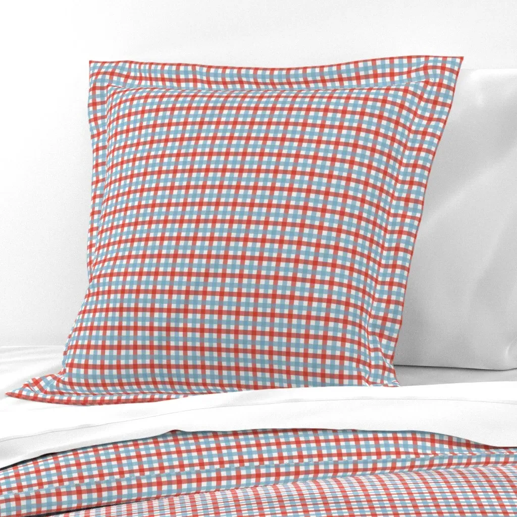 Gingham Euro Pillow Sham - Red product