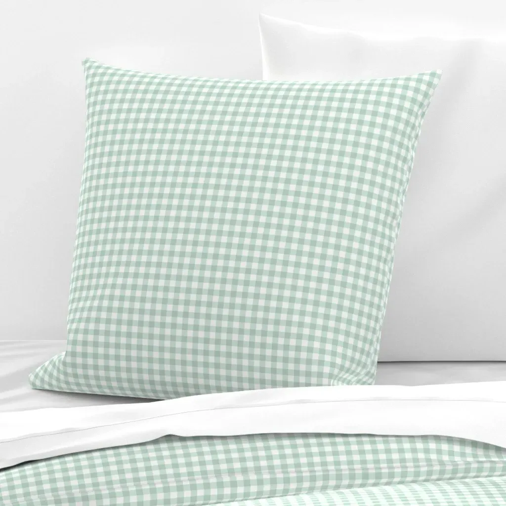 Gingham Euro Pillow Sham - Sage Green product