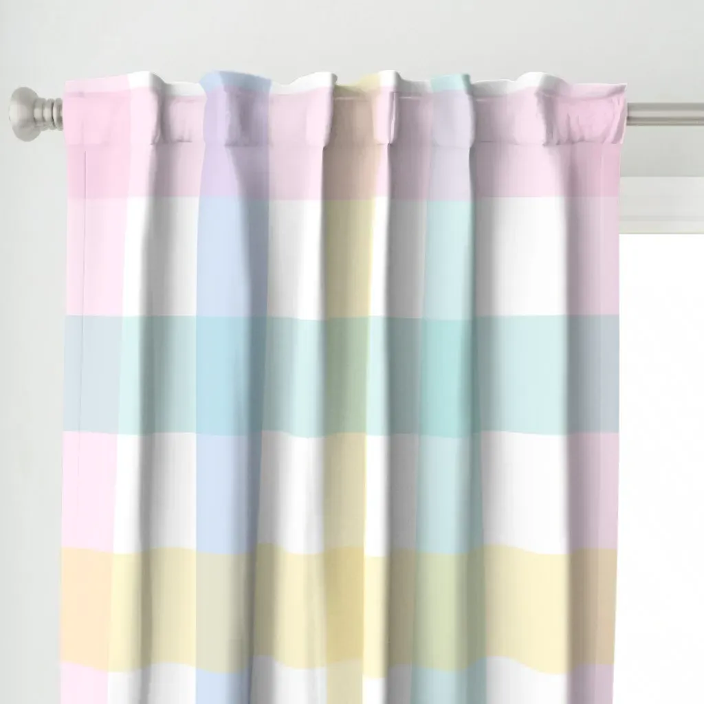 Gingham Jumbo Curtain Panel - Pale Yellow alternate view