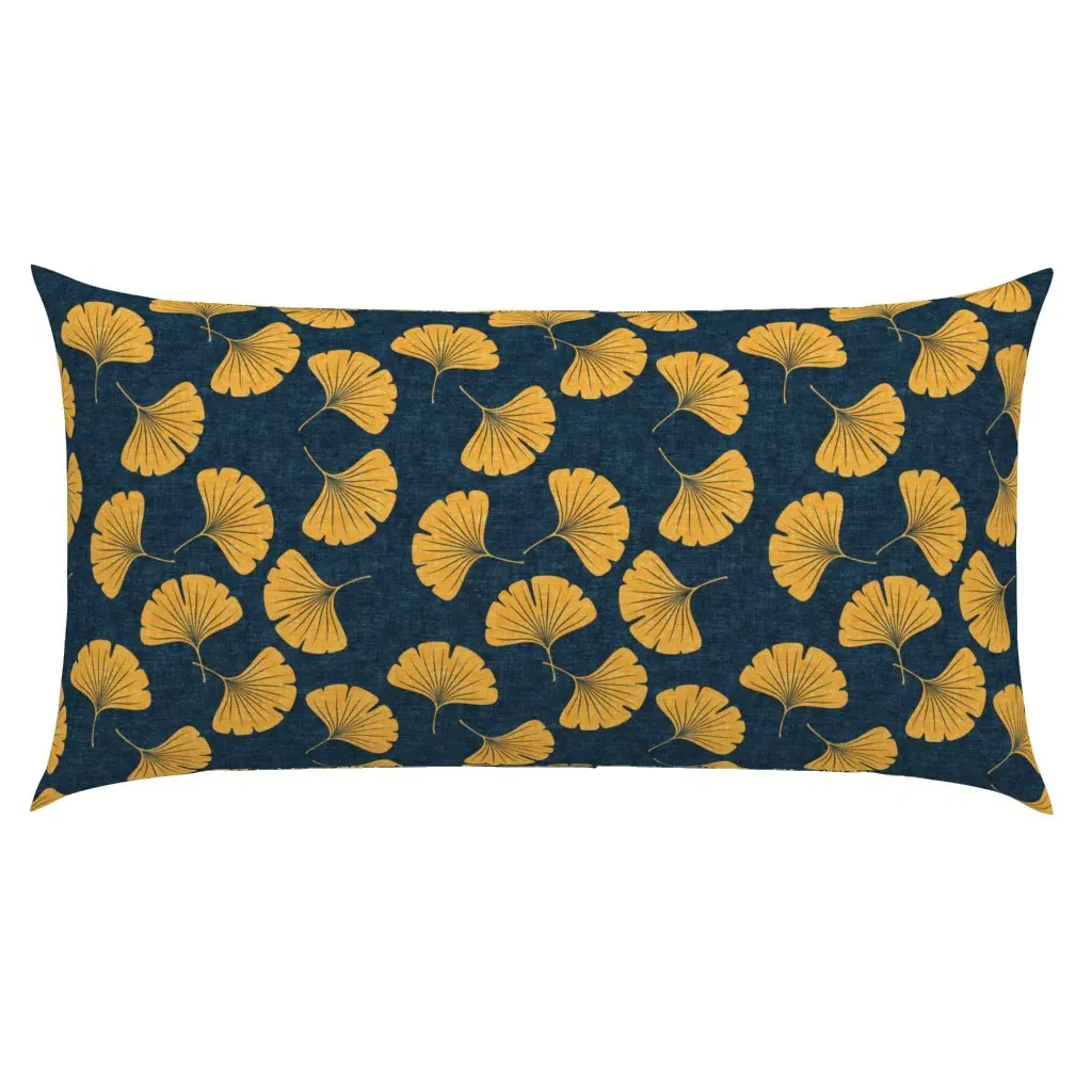 Ginkgo Leaves Lad19 King Pillow Sham - Mustard Yellow product