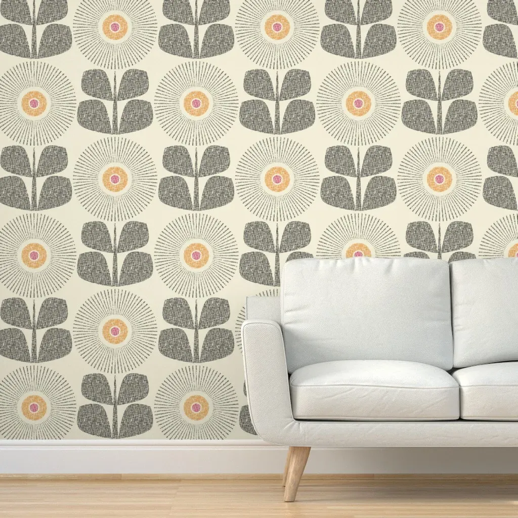 Gira Vs2 Peel and Stick Wallpaper - Gray, Cream product