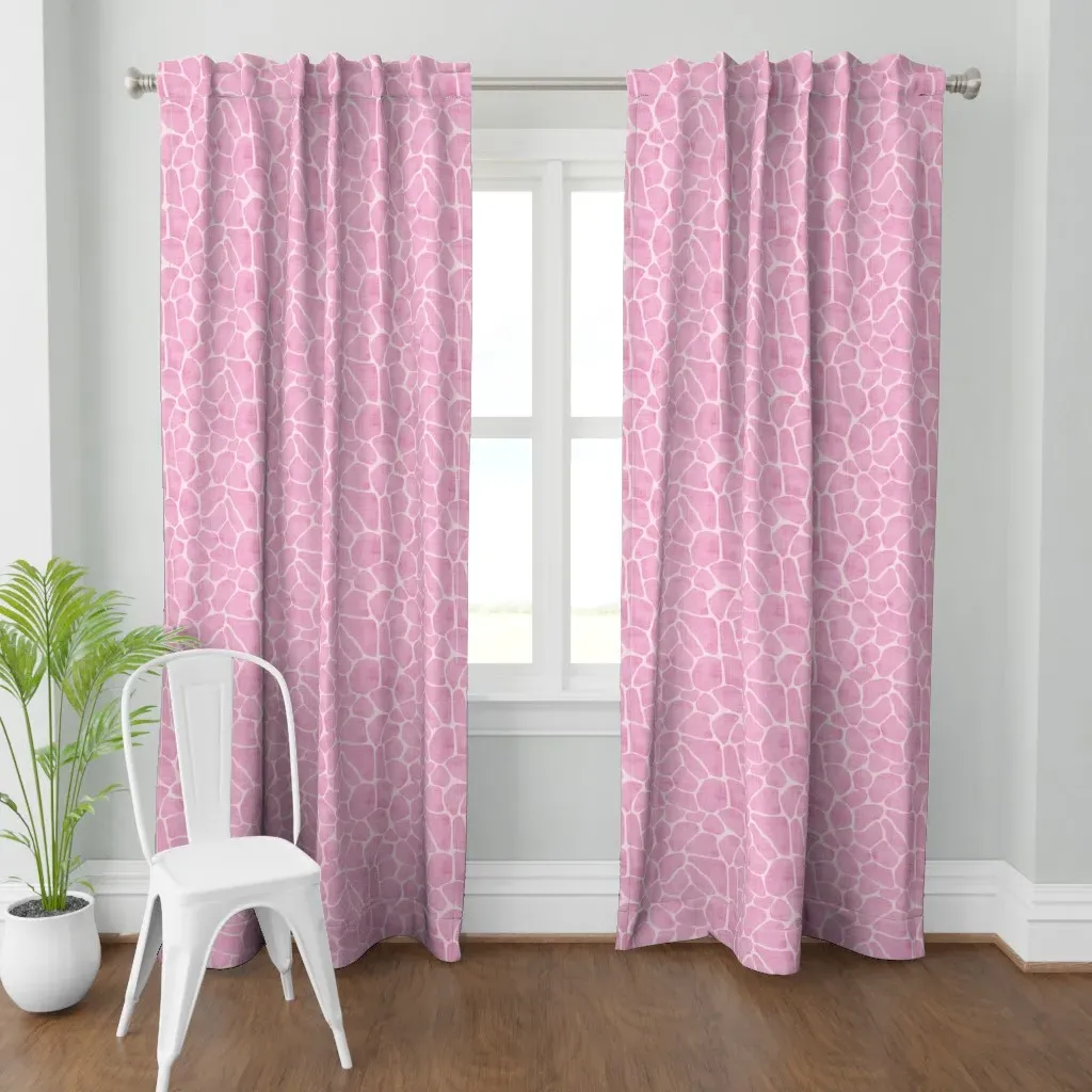 Giraffe Spots Safari Curtain Panel - Pink product