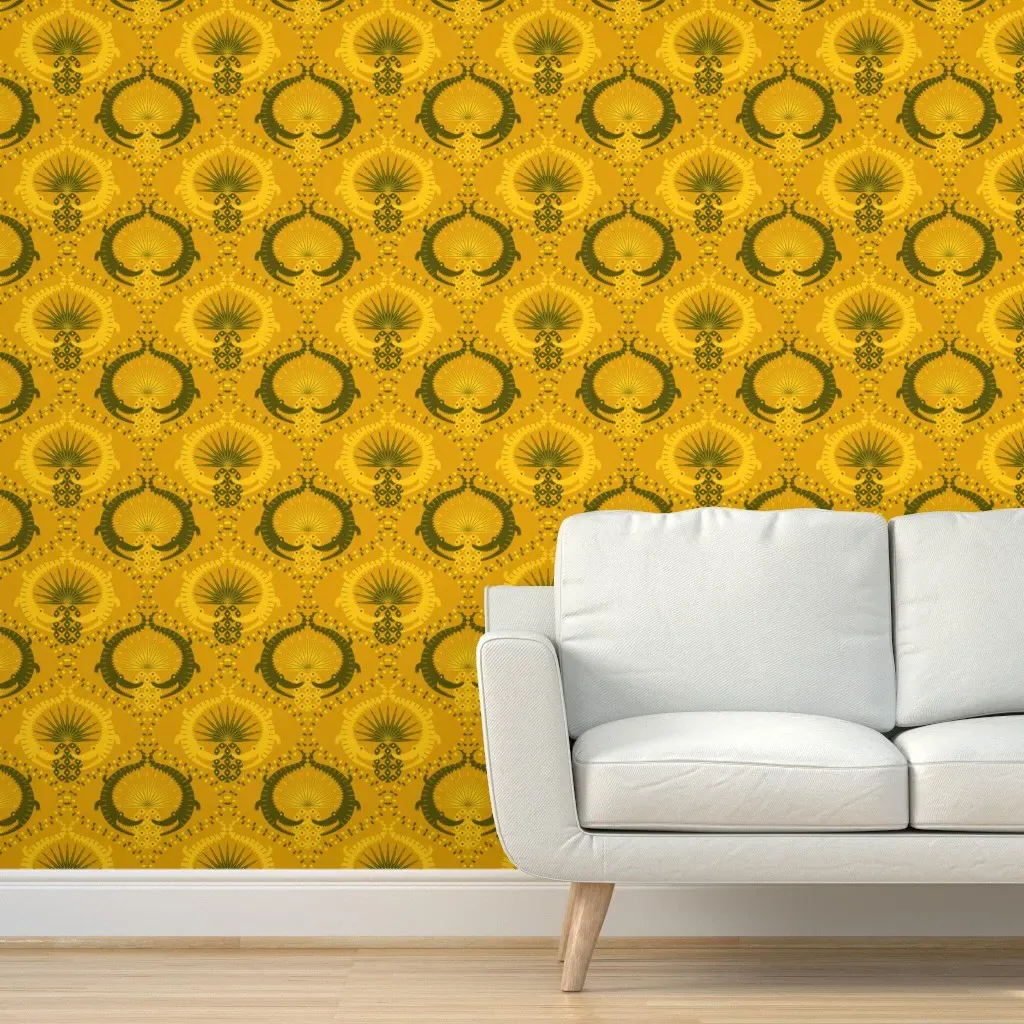 Give It To Me Peel and Stick Wallpaper - Mustard Yellow product