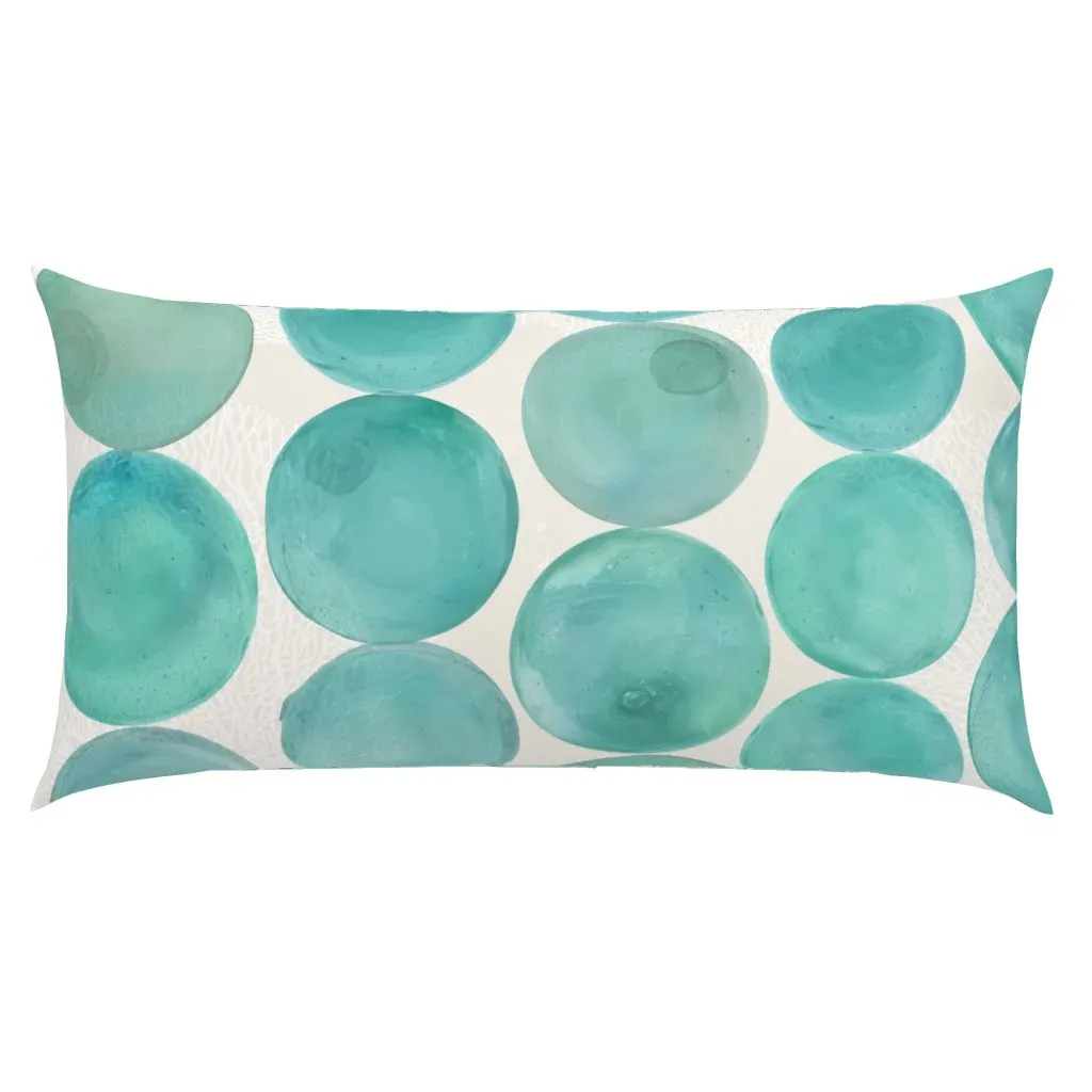 Glass Fishing Floaters Fan Coral King Pillow Sham - Aqua product