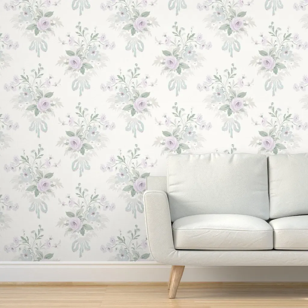 Glenda's Garden Peel and Stick Wallpaper - Pale Green product