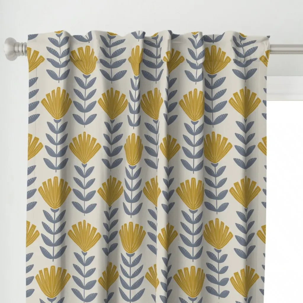 Gloria Curtain Panel - Mustard Yellow alternate view