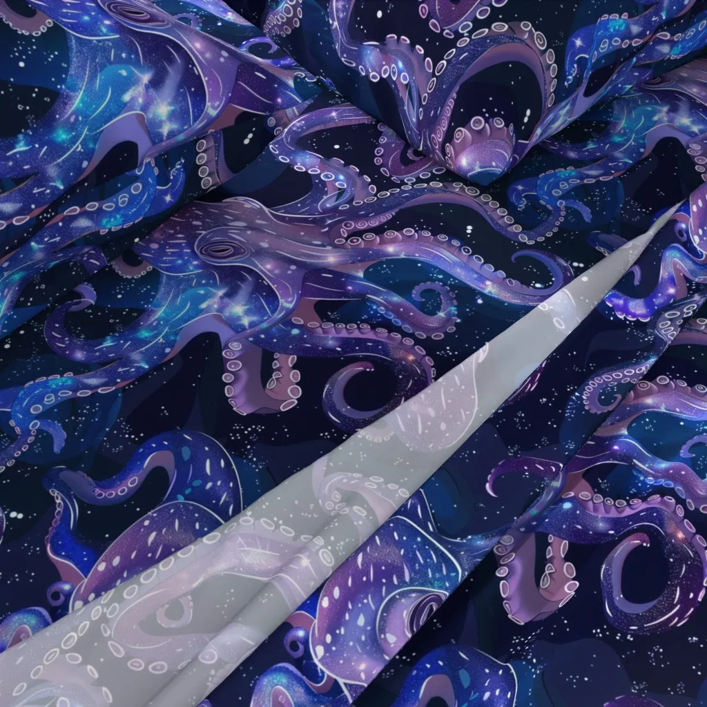 Glowing Bioluminescent Octopus King Size Sheet Set - Purple alternate view