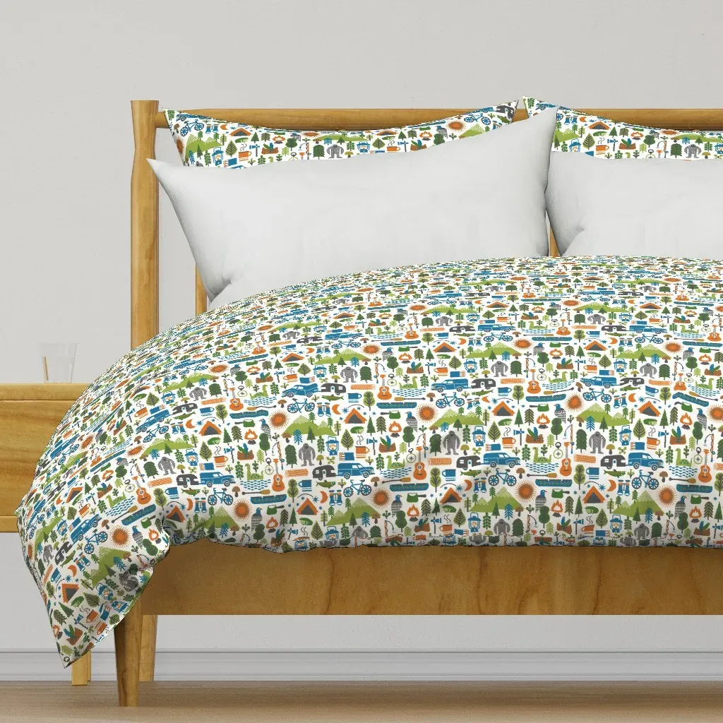 Go Wild White Background Duvet Cover - Teal product
