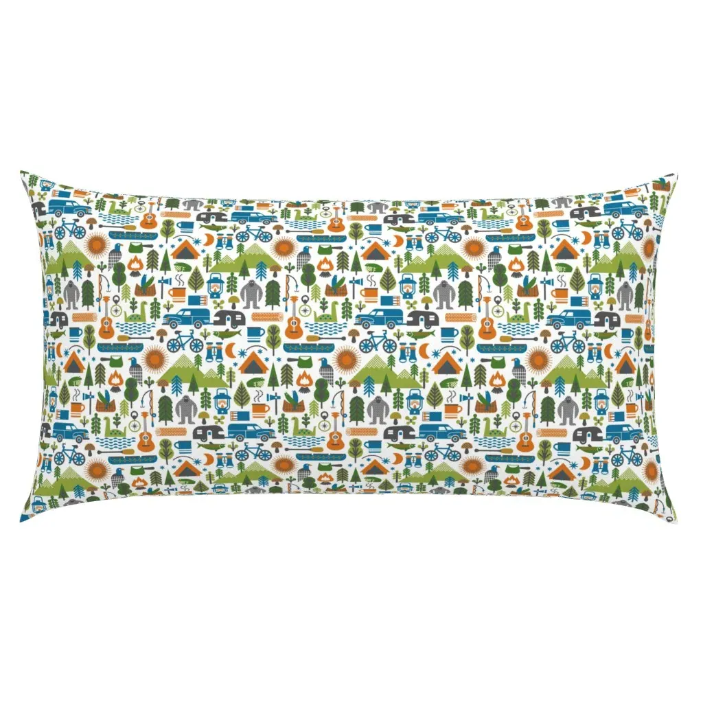 Go Wild White Background King Pillow Sham - Teal product