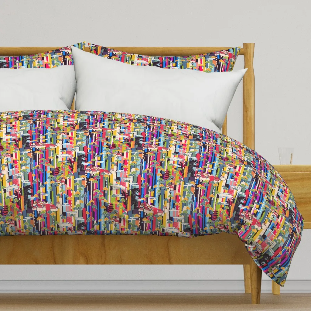 Godzilla 500 Times Duvet Cover - Red product