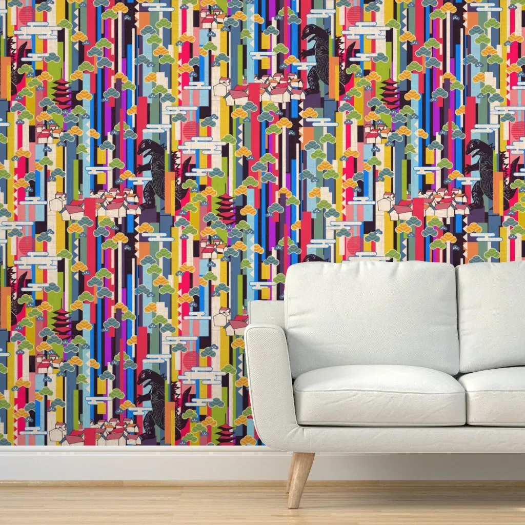 Godzilla 500 Times Peel and Stick Wallpaper - Removable product